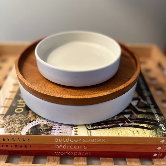 West Elm - Wood + Ceramic Tableware Set, Small and Medium - Picture 6 of 12